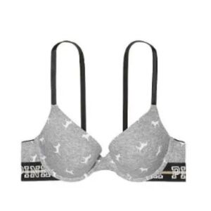 36D | Gray Push Up Bra